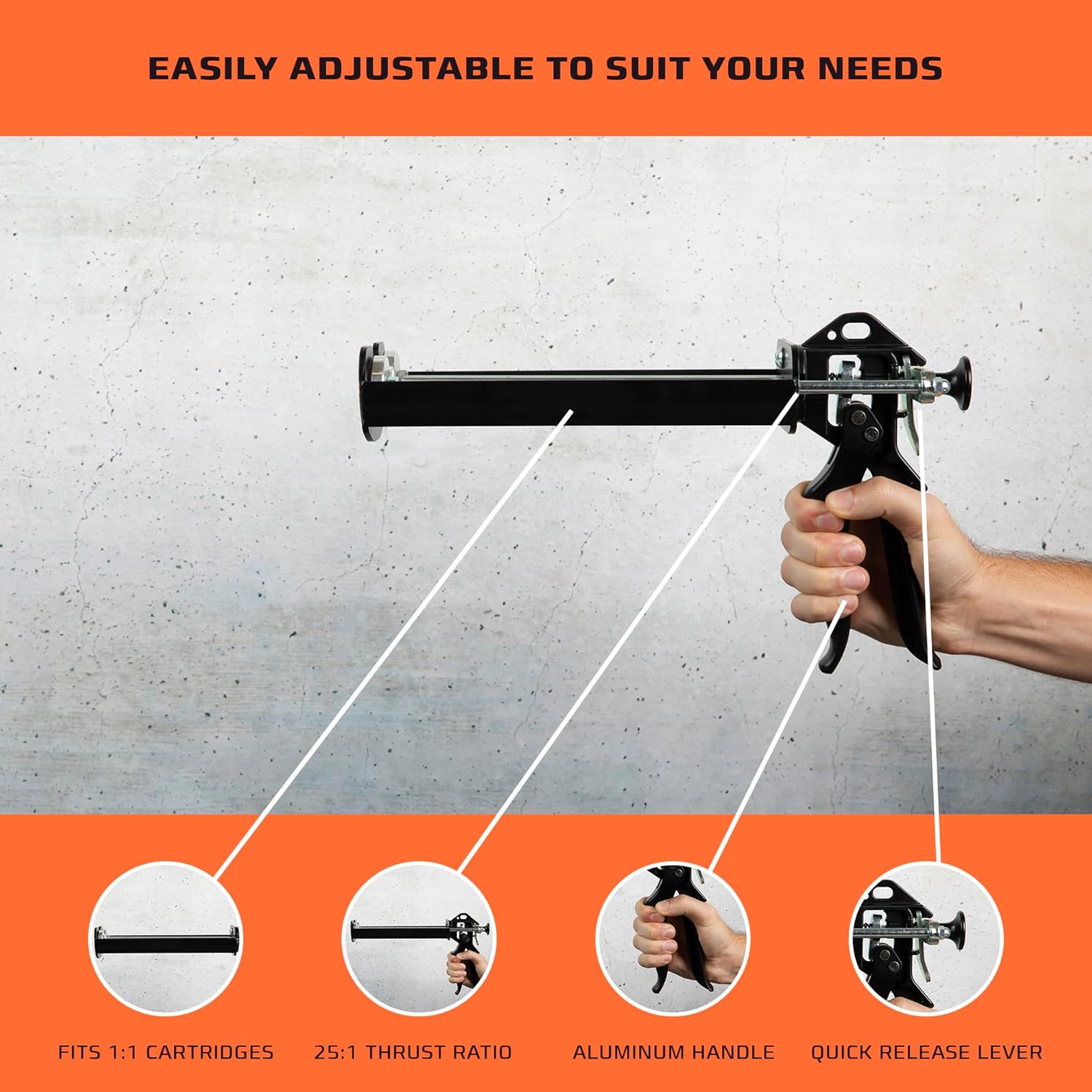 Quickmast Epoxy Concrete Anchor System 2-Pack for Rebar Threaded Rods