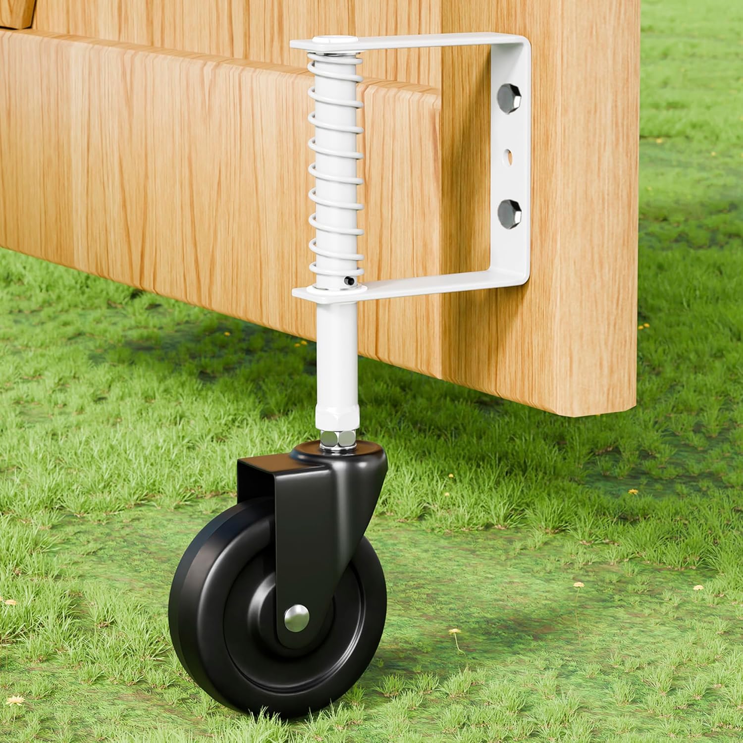 TIBEGOLD 4 Spring-Loaded Gate Caster