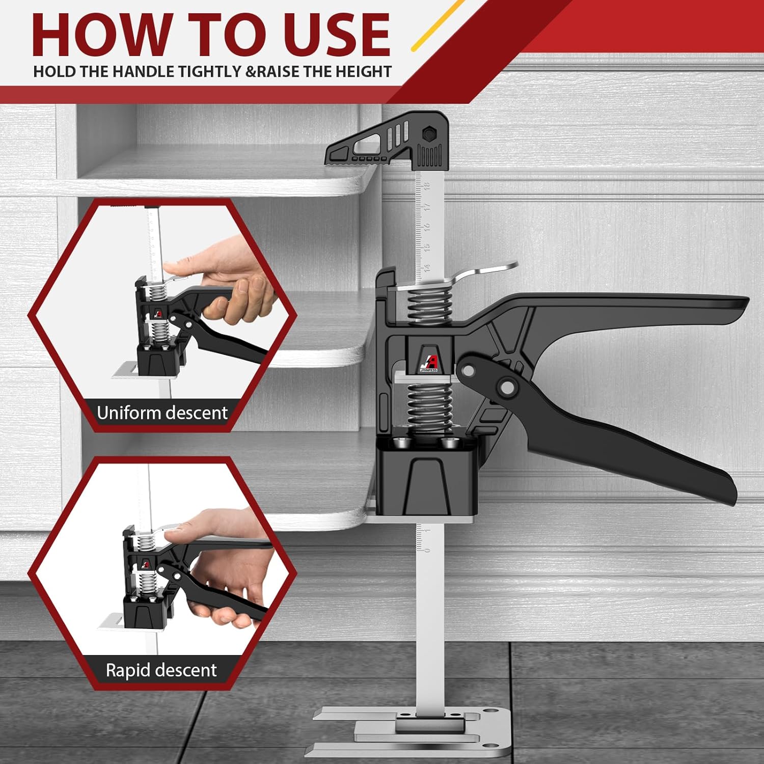 Adjustable Floor Jack Heavy-duty Cabinetry Tile Lifter