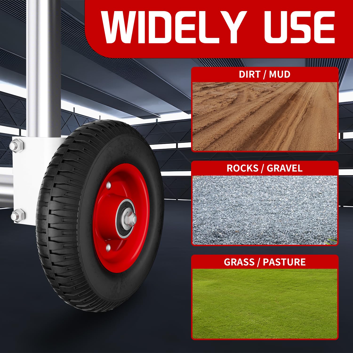 Durable 8-inch Gate Wheel for Heavy Duty Use