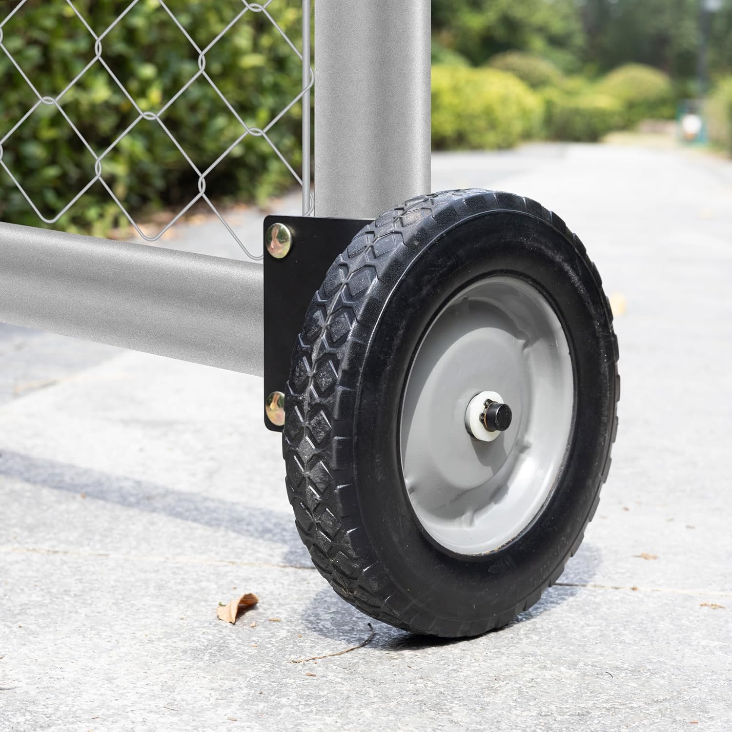 Heavy-Duty 8-Inch Plate Casters for Metal Tube Gates