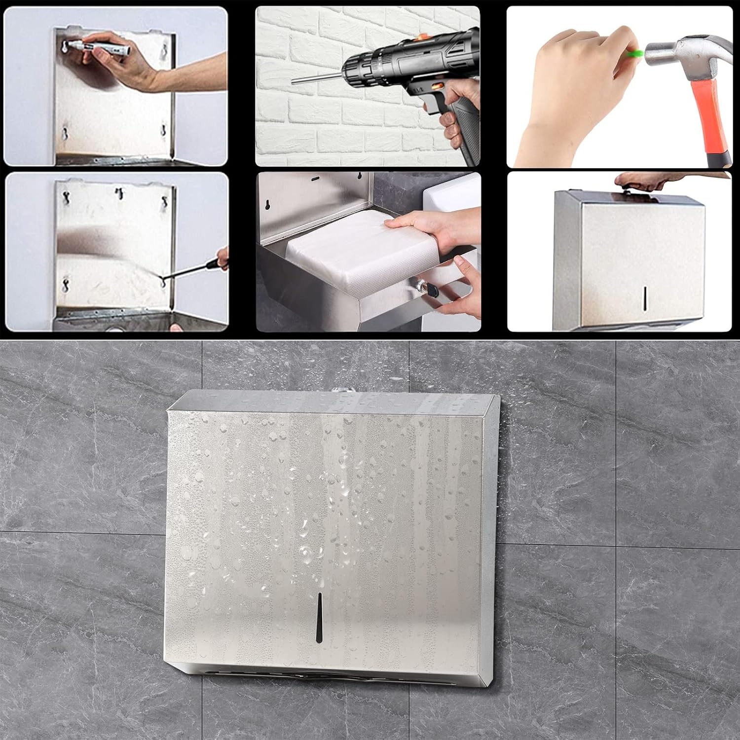 High-Tech Stainless Steel Commercial Towel Dispenser