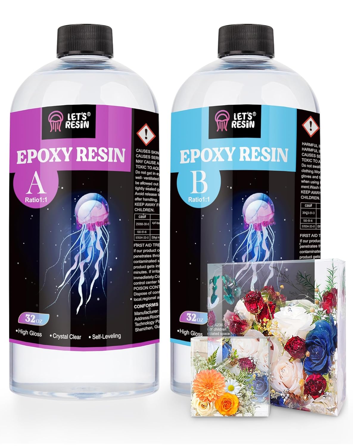 12 Gallon Crystal Clear Epoxy Resin Kit by LETS RESIN