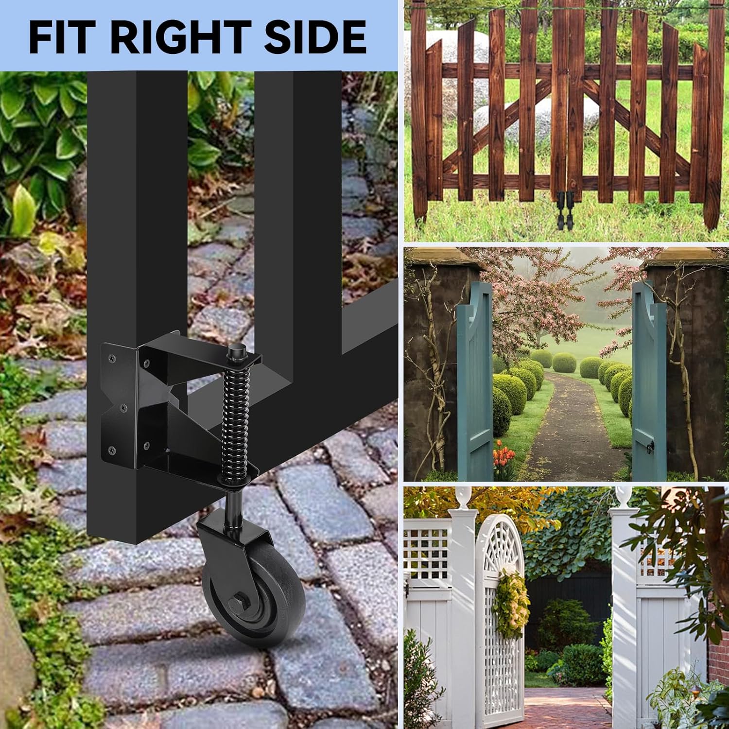 Spring-Loaded Gate Caster 300Lbs Capacity