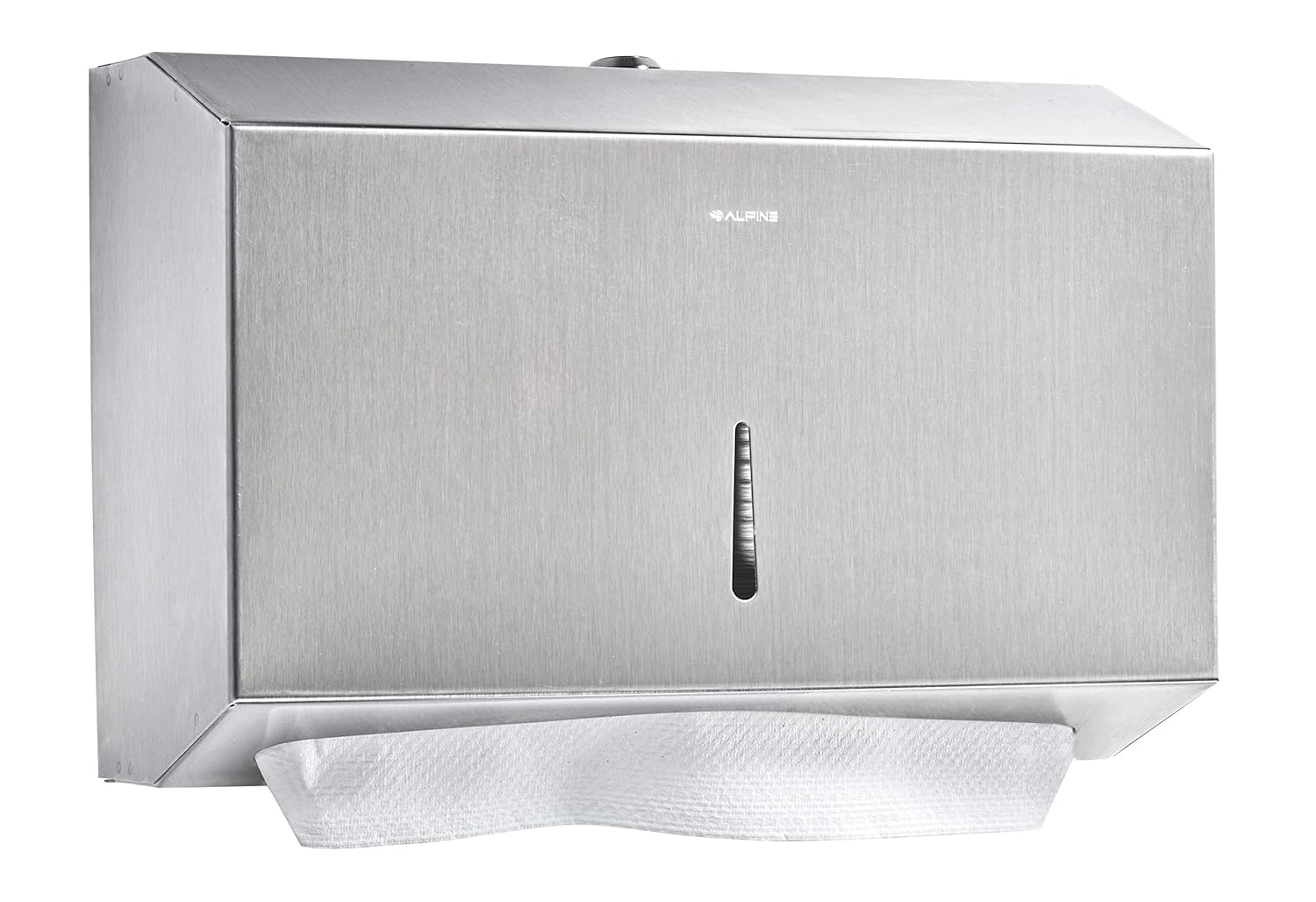 Alpine Industries 304 Stainless Steel 200 C-Fold Towel Dispenser Non-Washable