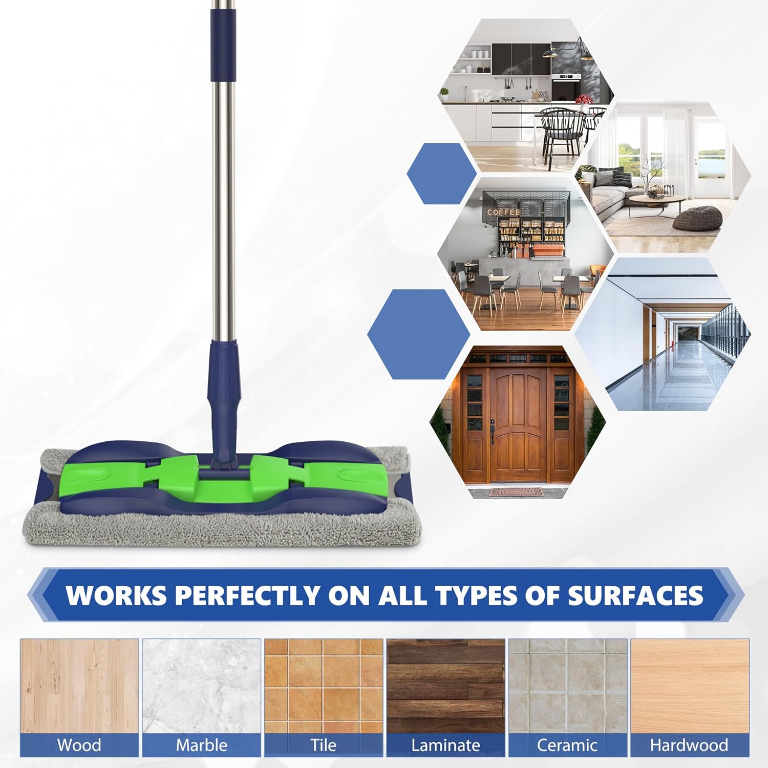 Durable Versatile Wood Floor Mop for Home Commercial Use