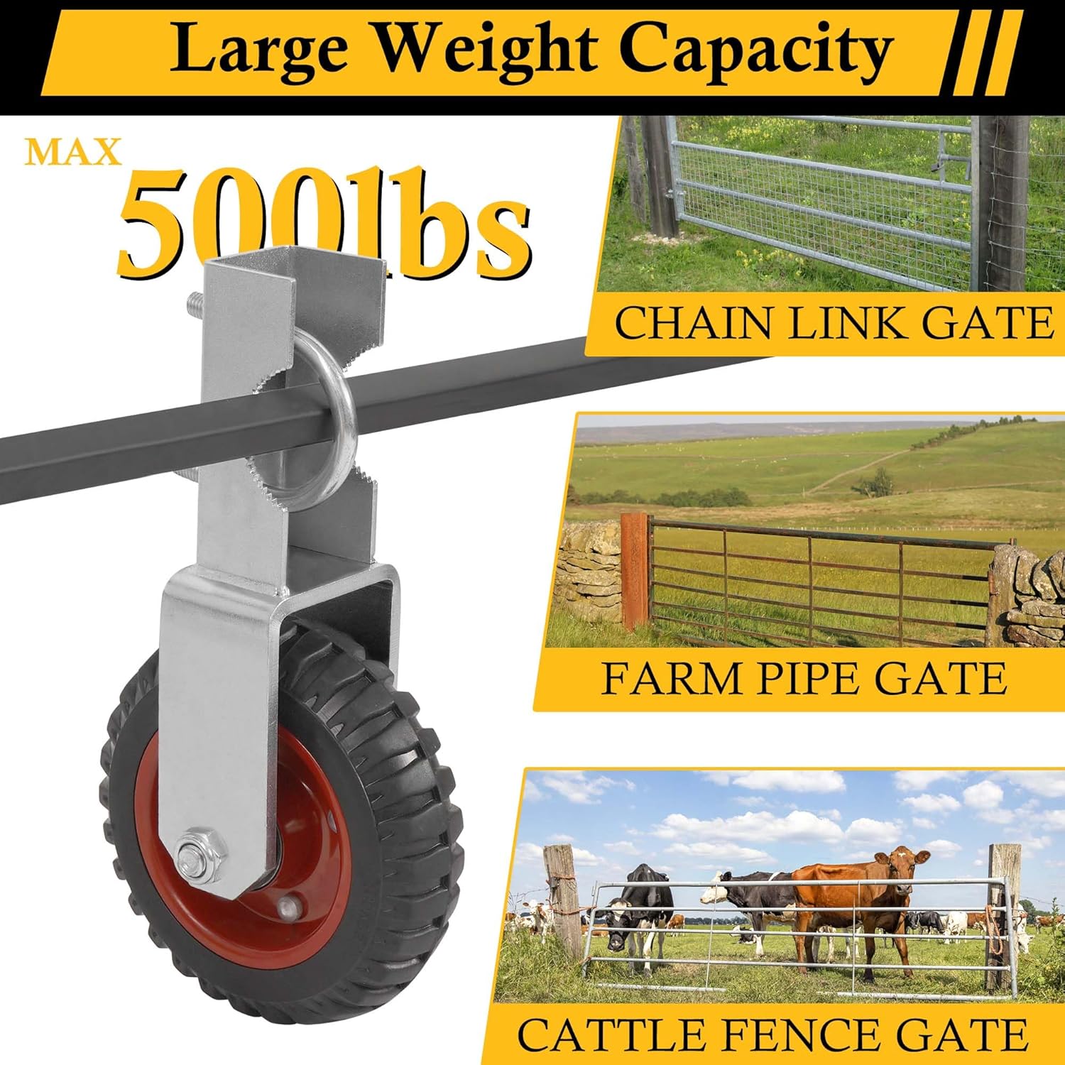 NisorpaFarm Gate Wheels 2-Pack