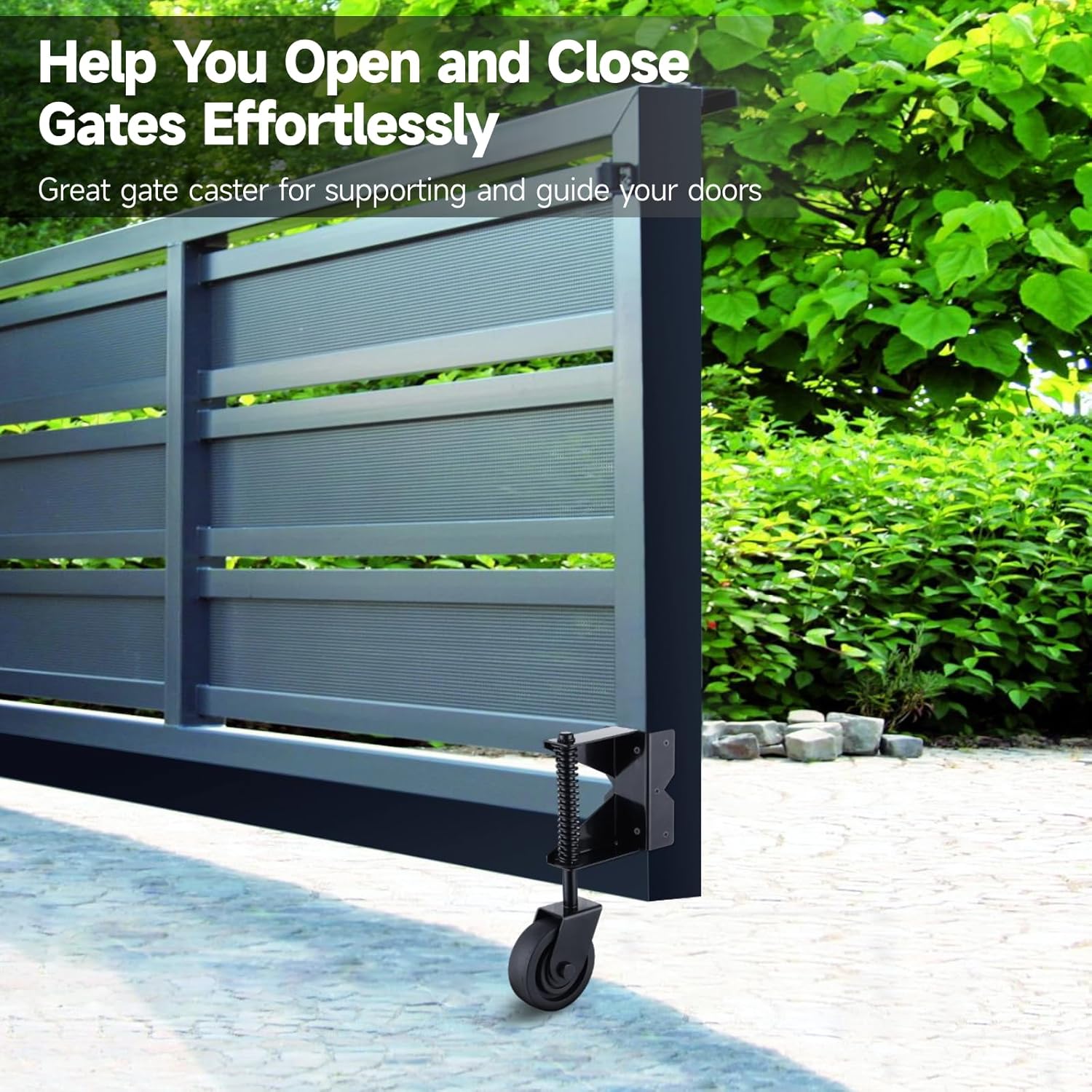 Varku Spring-Loaded Gate Caster with 360-Degree Rotation