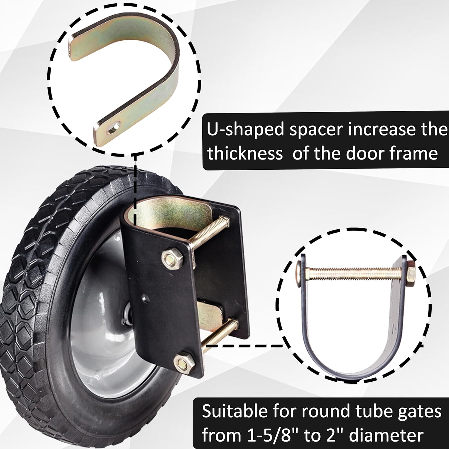 Real Fancy 8-Inch Heavy Duty Gate Wheel