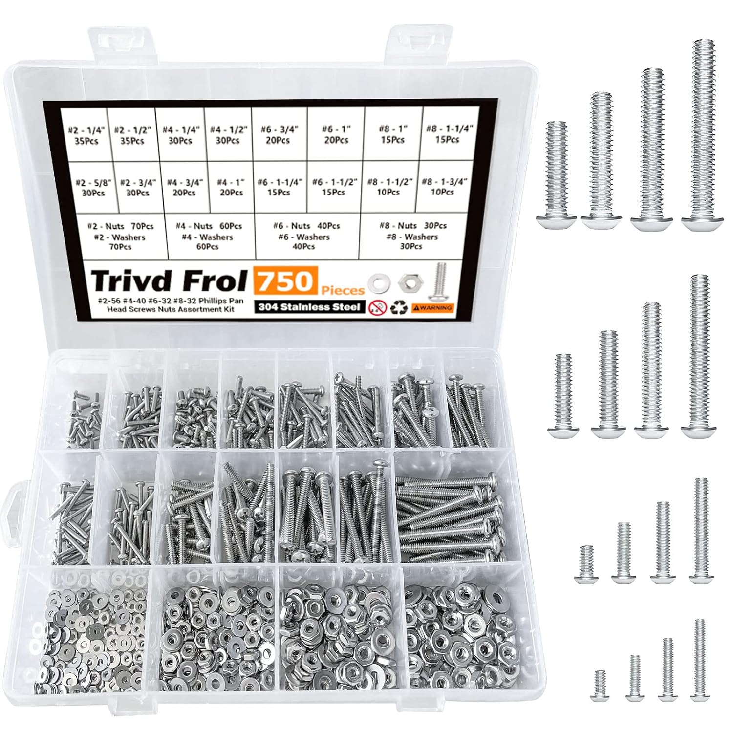 Durable Stainless Steel Screw Bolt Kit for Awareness