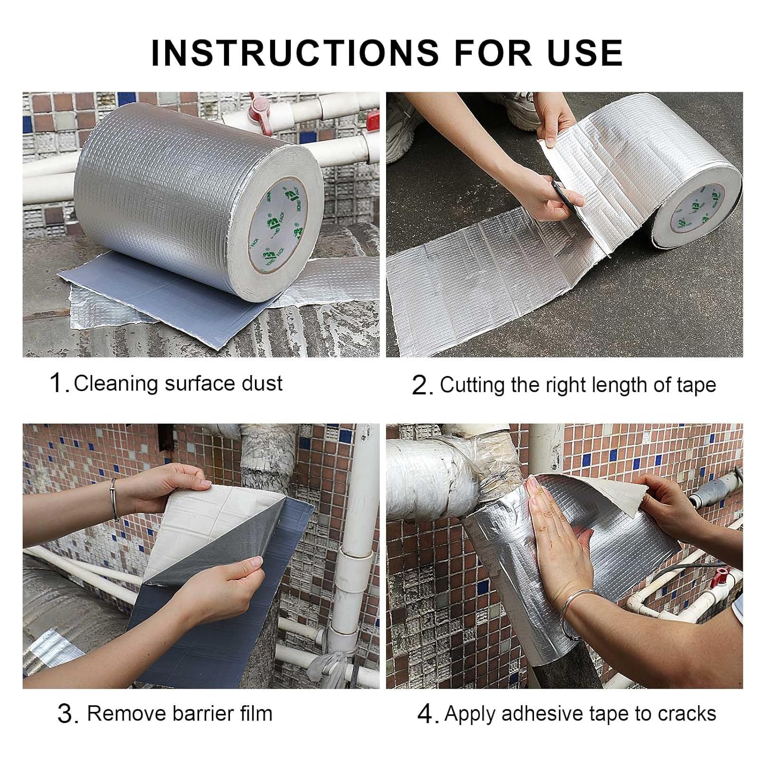 BOMEI PACK Waterproof_butyl Tape for Roof Flashing Gutter and More