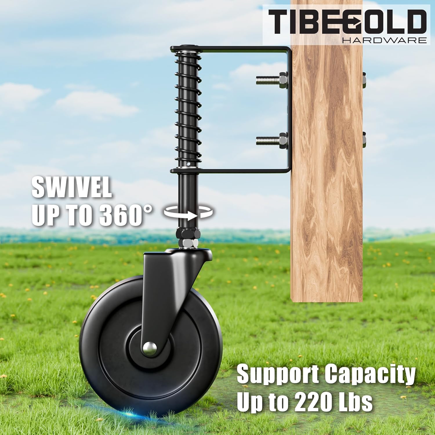TIBEGOLD 5 Spring-Loaded Gate Caster Durable and Versatile Outdoor Solution