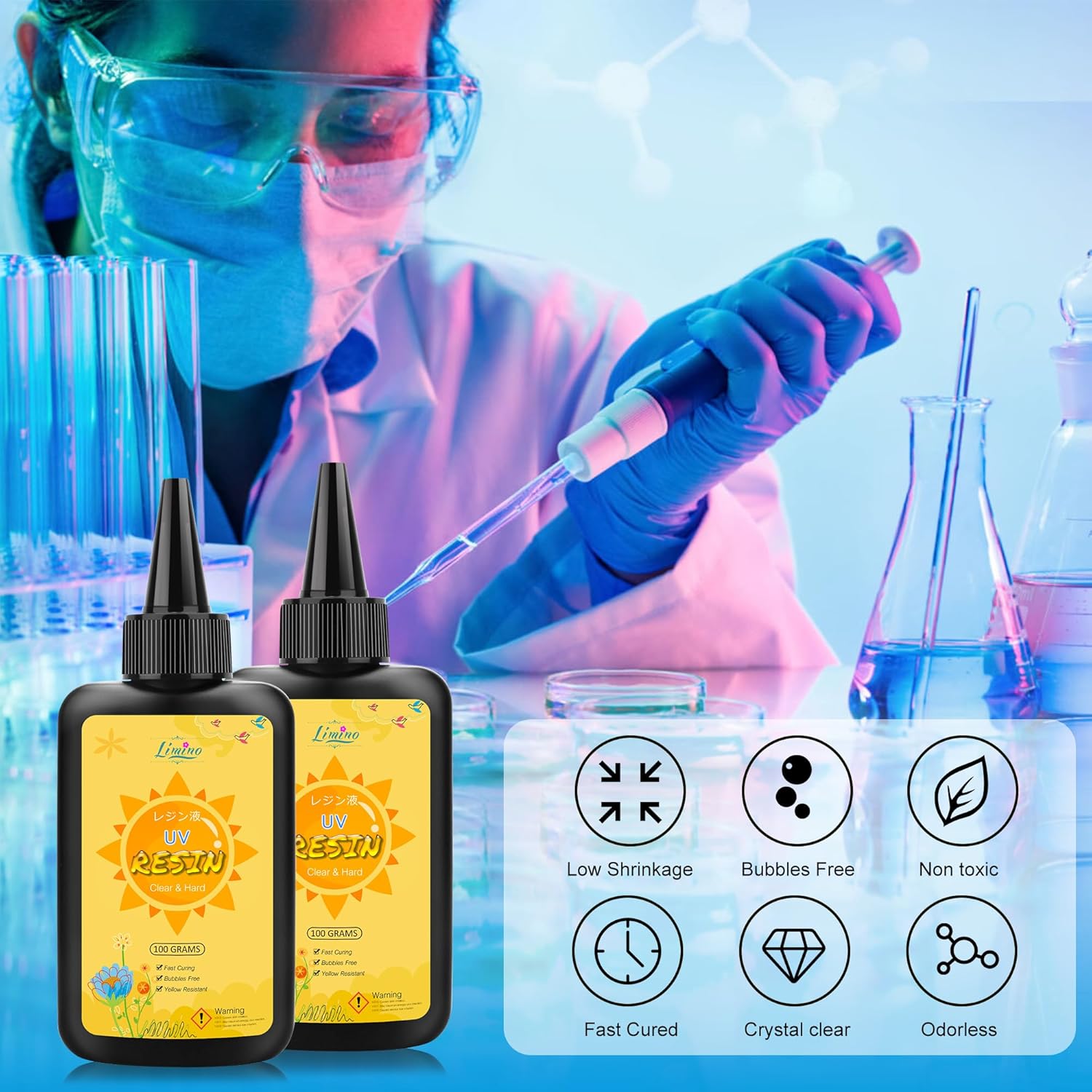 UV Resin 200g - Crystal Clear Hard UV Glue for Jewelry Making