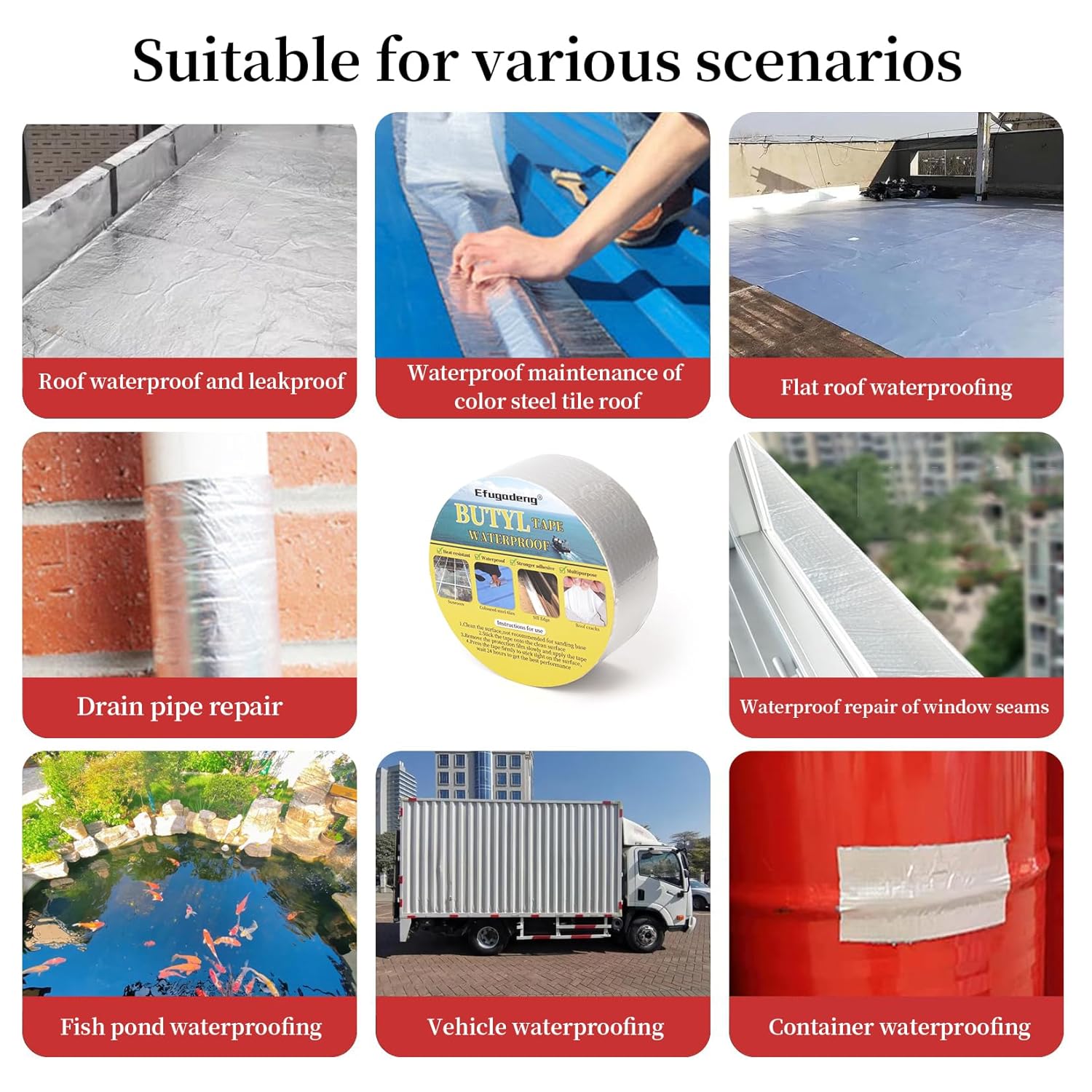 Premium waterproof butyl tape for RV window repair
