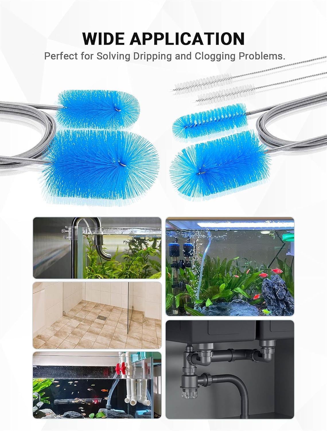Multi-Sized Large Drain Brush for