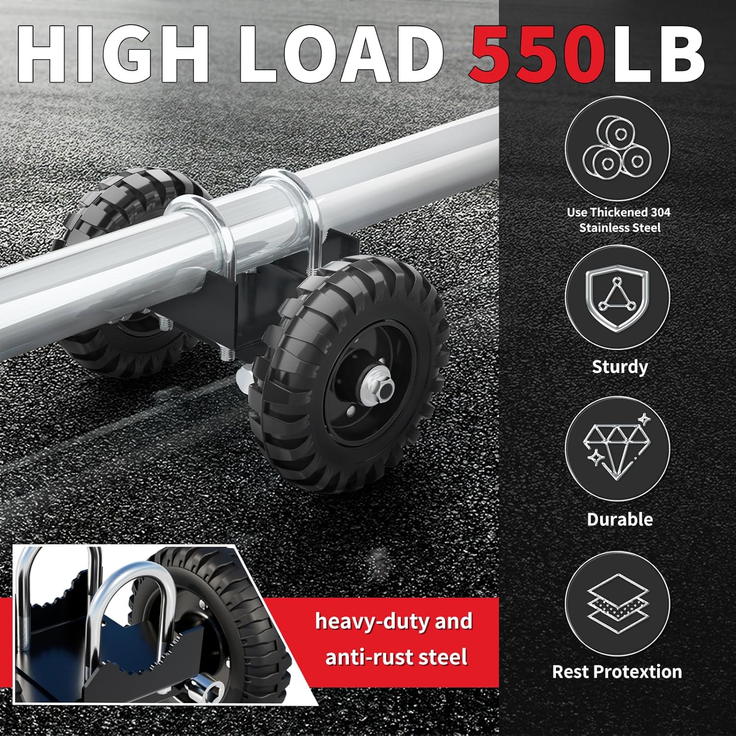 Durable Rolling Gate Carrier - Heavy Duty