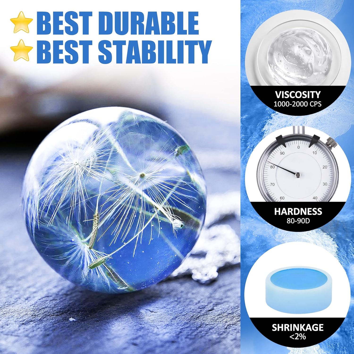 UV Resin 200g - Crystal Clear Hard UV Glue for Jewelry Making