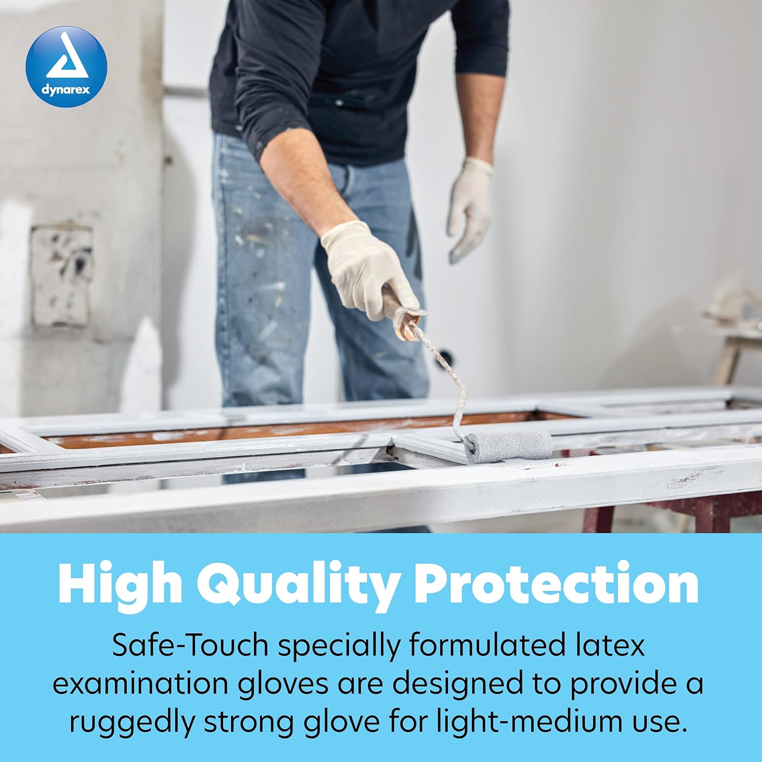 Safe-Touch Disposable Latex Exam Gloves Powder-Free Bisque