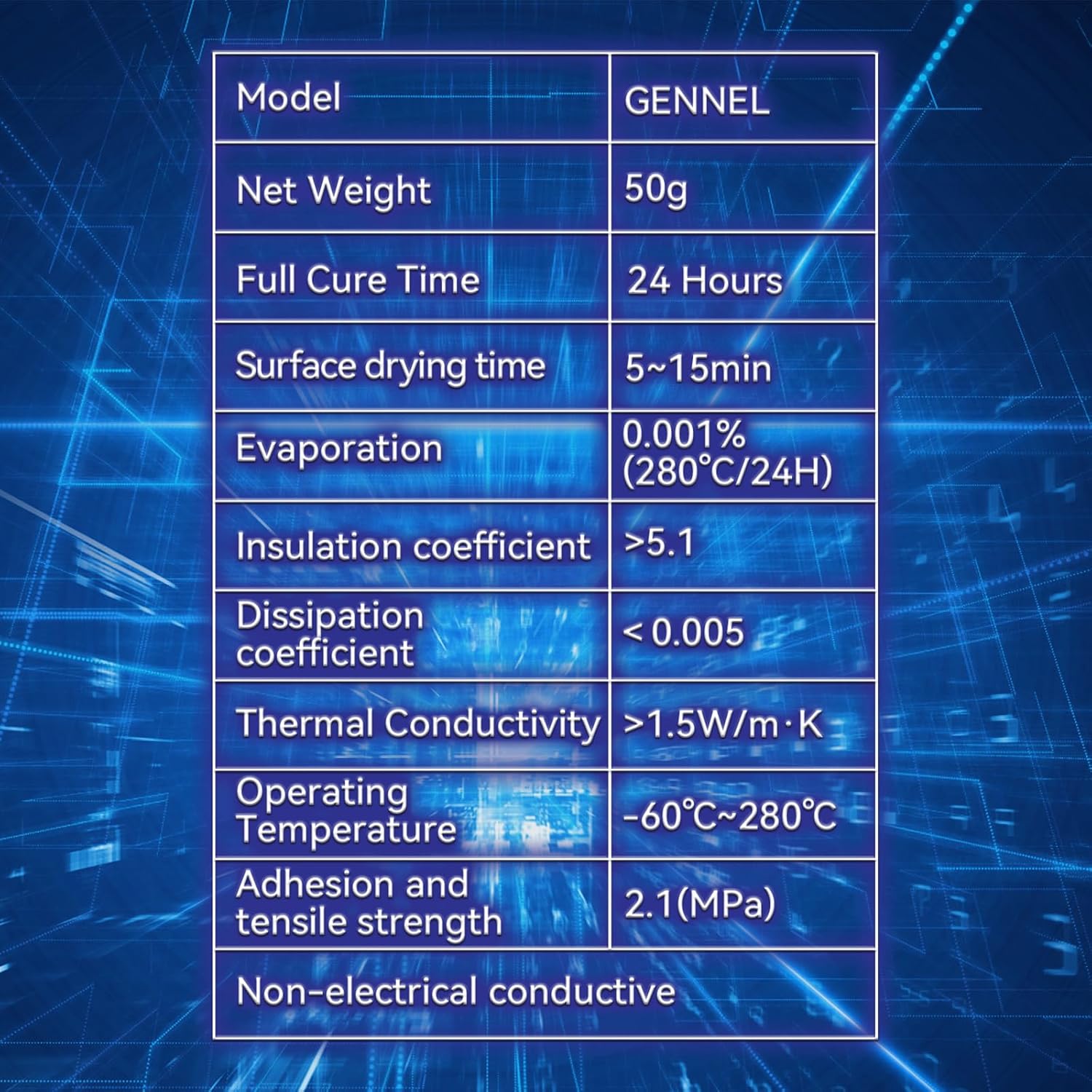 Erigathe 50g Conductive Adhesive for Heat Sink Applications