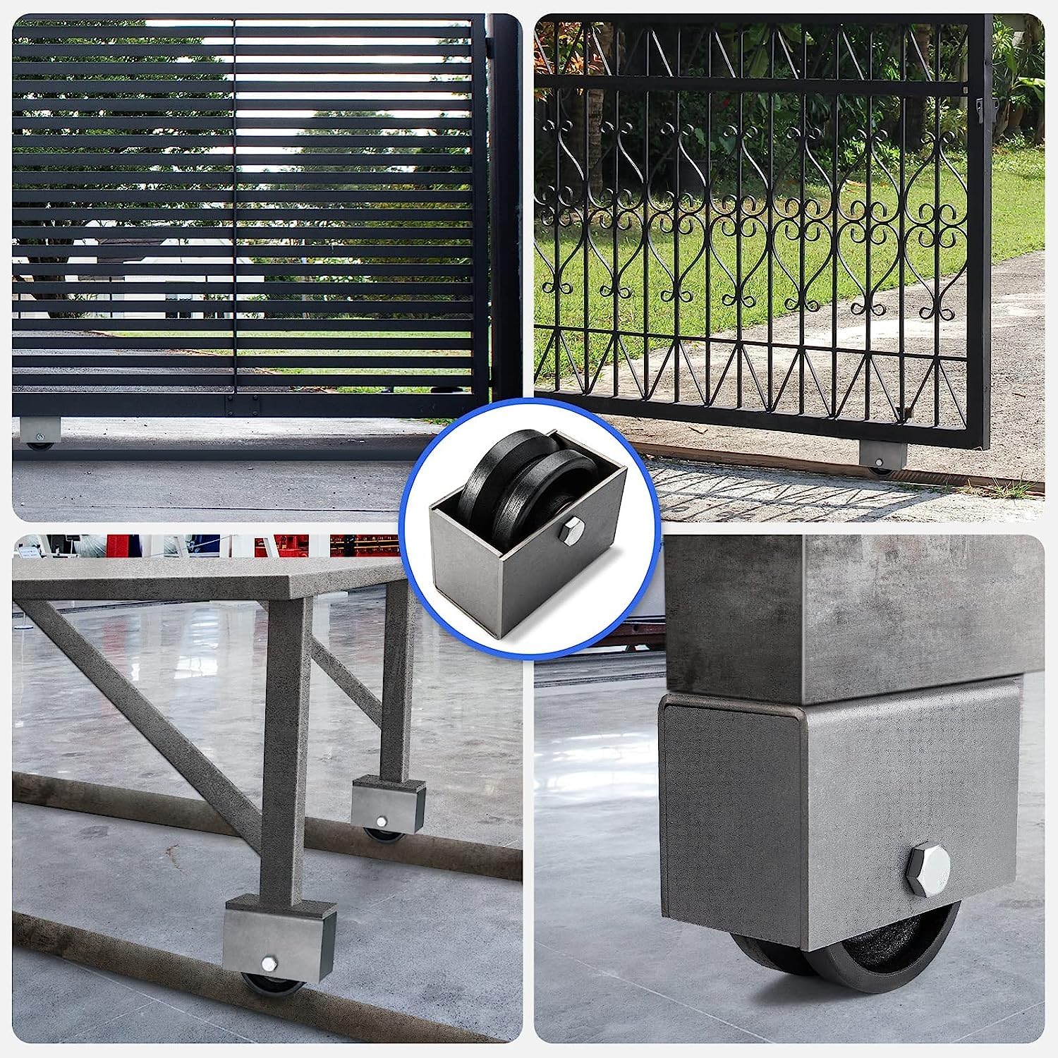 Sturdy V-Groove Cast Iron Gate Wheel for 1200 Lb Load